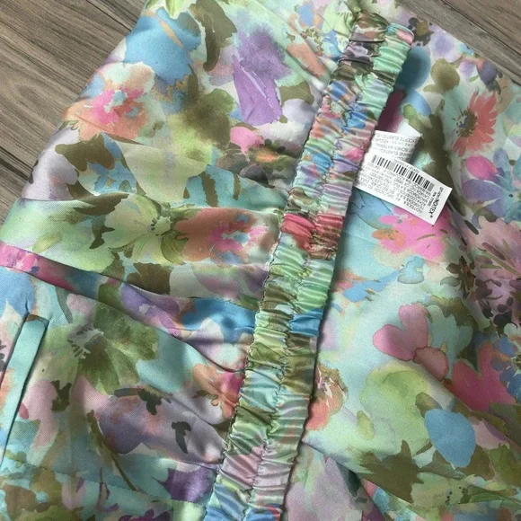 Zara Green and Blue Floral Pants - Picture 4 of 5